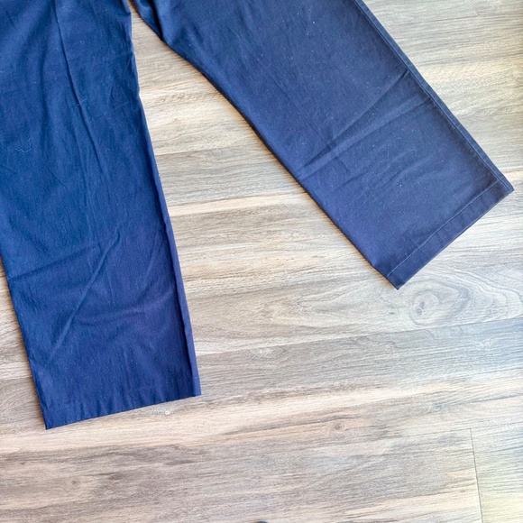 Dockers Size 34x34 Signature Khaki D2 Straight Fit Flat Front Navy Pants - Picture 11 of 12